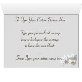 Carte Mariage de la carte cerise en fleurs personn (Intérieur Horizontal (Bas))