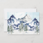 Carte Mariage de la forêt d'hiver de Misty Mountain RSVP (Dos)