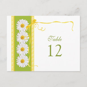 Carte Mariage de la marguerite jaune vert