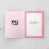 Carte Mariage de la mariée aux lys roses et de la mariée (Intérieur)