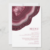 Carte Mariage de la Parties scintillant de la géode Agat (Devant)