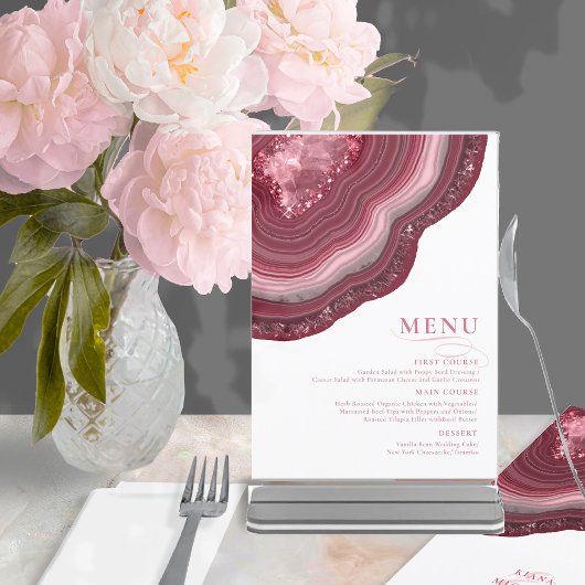 Carte Mariage de la Parties scintillant de la géode Agat