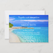 Carte Mariage de la plage de Destination Tropical (Devant)