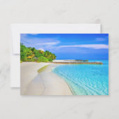 Carte Mariage de la plage de Destination Tropical (Dos)