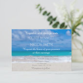 Carte Mariage de la plage de Destination Tropical  (Debout devant)