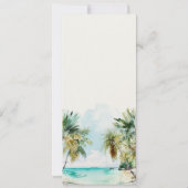 Carte Mariage de la plage de sable tropical Palm T (Dos)