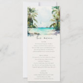 Carte Mariage de la plage de sable tropical Palm T (Devant)