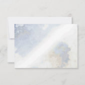 Carte Mariage de l'aquarelle florale gris rustique RSVP (Dos)