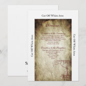 Carte Mariage de l'arbre d'automne (Devant / Derrière)