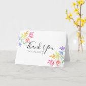 Carte Mariage de l'eau de pluie Merci de l' (Fleur jaune)