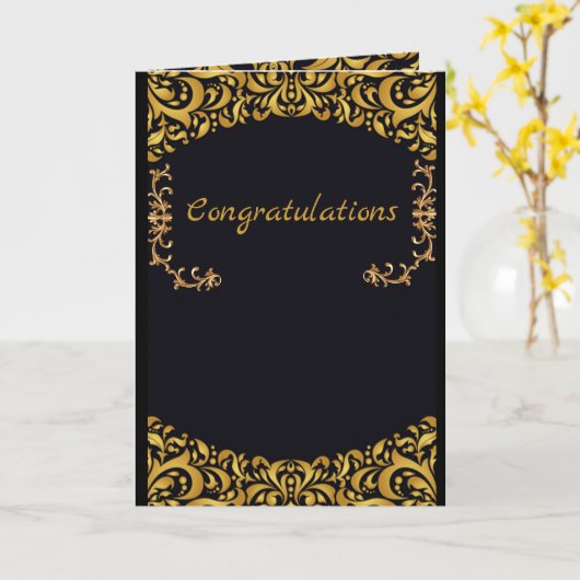 carte mariage de luxe (Fleur jaune)