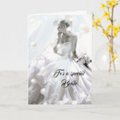 Carte Mariage de mariée (Fleur jaune)