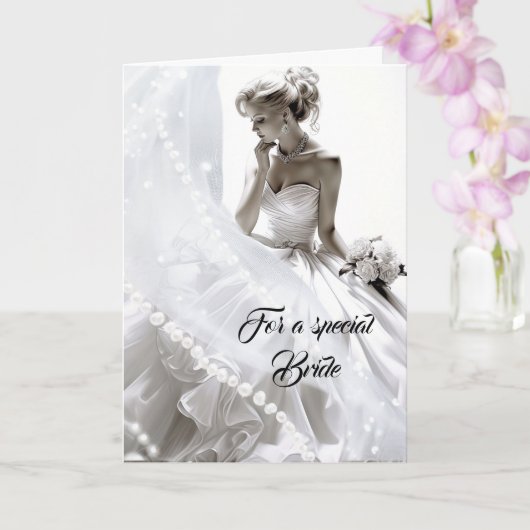 Carte Mariage de mariée (Orchidée)