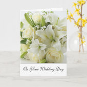Carte Mariage de mariée (Fleur jaune)