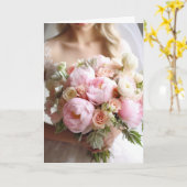 Carte Mariage de mariée (Fleur jaune)