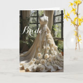 Carte Mariage de mariée (Fleur jaune)