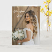 Carte Mariage de mariée (Fleur jaune)
