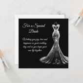 Carte Mariage de mariée (Devant/Arrière en situation)