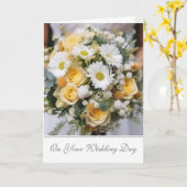 Carte Mariage de mariée (Fleur jaune)