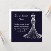 Carte Mariage de mariée (Devant/Arrière en situation)