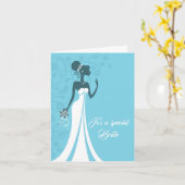 Carte Mariage de mariée (Fleur jaune)