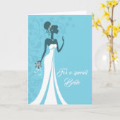 Carte Mariage de mariée (Fleur jaune)