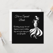 Carte Mariage de mariée (Devant/Arrière en situation)