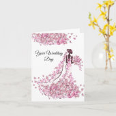 Carte Mariage de mariée (Fleur jaune)