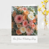 Carte Mariage de mariée (Fleur jaune)
