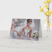 Carte Mariage de mariée (Fleur jaune)