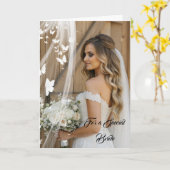 Carte Mariage de mariée (Fleur jaune)