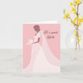 Carte Mariage de mariée (Fleur jaune)