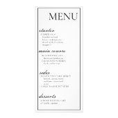 Carte Mariage de menu (Devant)