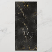 Carte Mariage de menu en marbre noir (Dos)