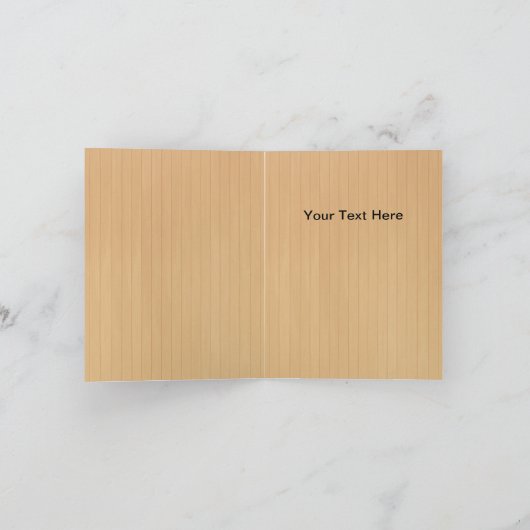 Carte Mariage de Merci à papillon de bois rustique (Intérieur)