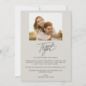 Carte Mariage de Merci de collection de trois photos Scr (Dos)