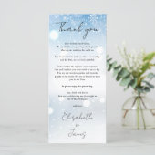 Carte Mariage de Merci des flocons d'hiver (Debout devant)