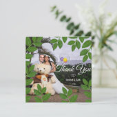 Carte Mariage de Merci Feuille de la baie romantique (Debout devant)