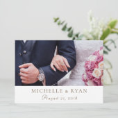 Carte mariage de Merci photo (Debout devant)