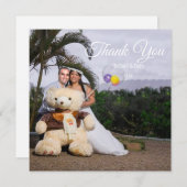 Carte Mariage de Merci romantique moderne (Devant / Derrière)