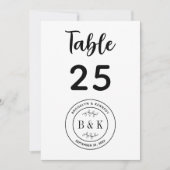 Carte Mariage de monogramme végétal pour les loisirs bot (Devant)