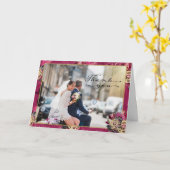 Carte Mariage de Motard Merci (Fleur jaune)