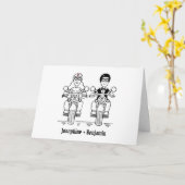 Carte Mariage de motards (Fleur jaune)