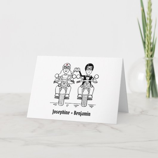 Carte Mariage de motards (Devant)