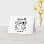 Carte Mariage de motards (Fleur jaune)
