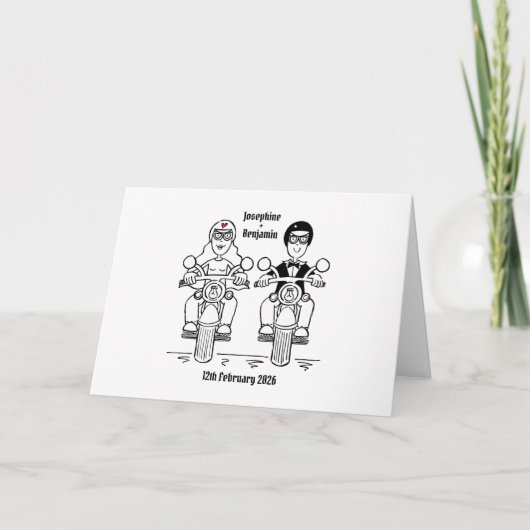 Carte Mariage de motards (Devant)
