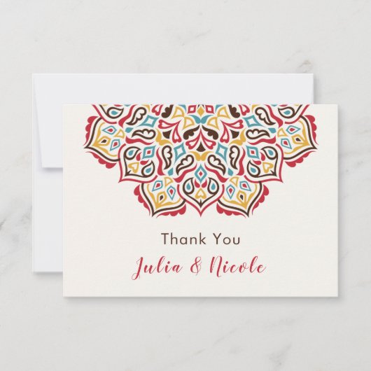 Carte Mariage de Motif de mandala géométrique classique (Devant)