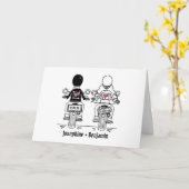 Carte Mariage de moto de Biker (Fleur jaune)
