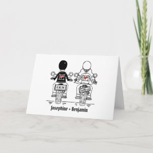 Carte Mariage de moto de Biker