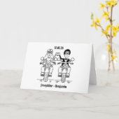 Carte Mariage de moto de motard (Fleur jaune)